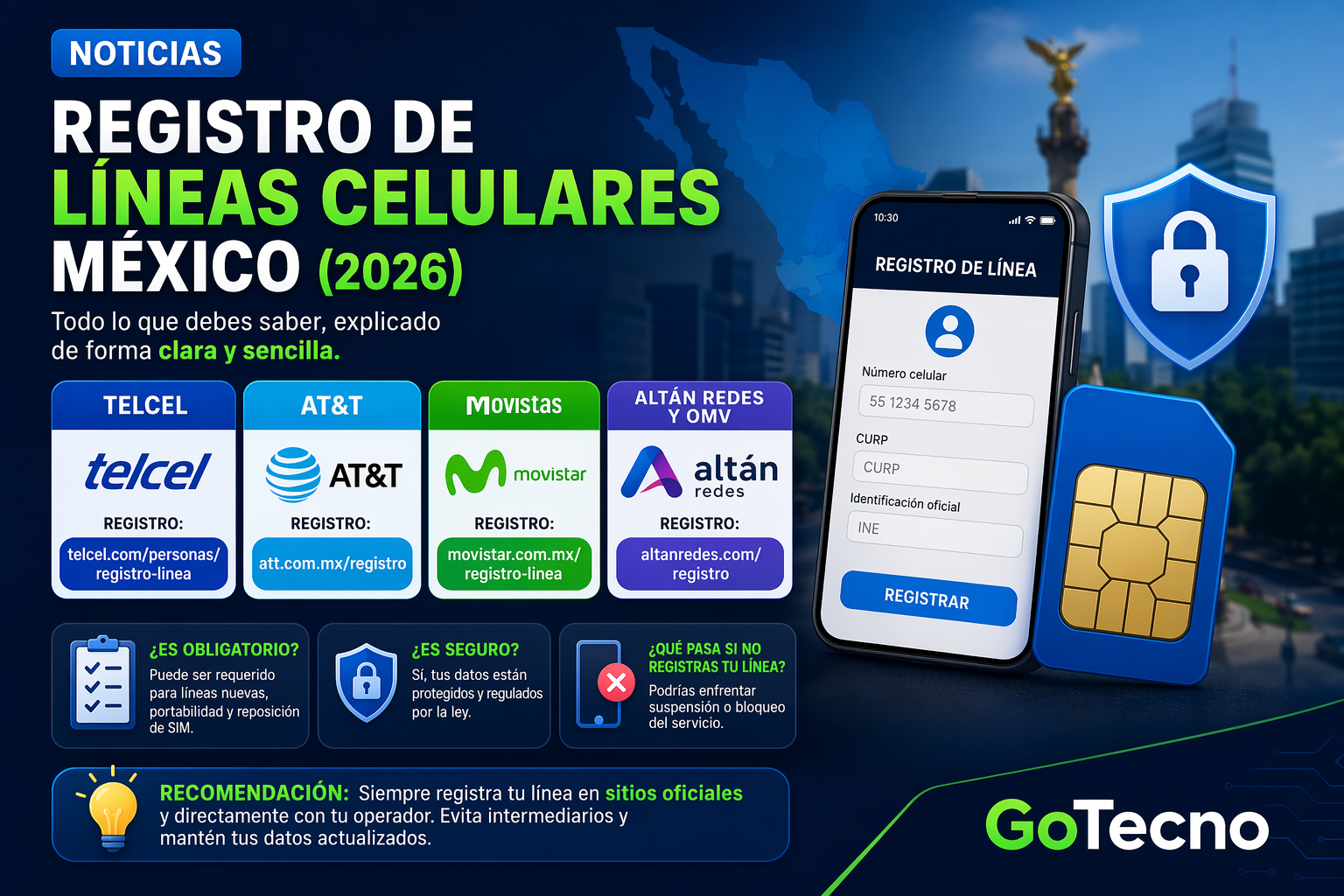 Registro de Líneas Celulares
