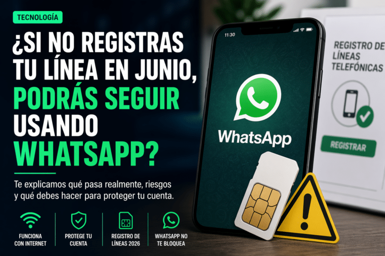 Si no registras tu línea telefónica en junio 2026 ¿podrás seguir usando WhatsApp?
