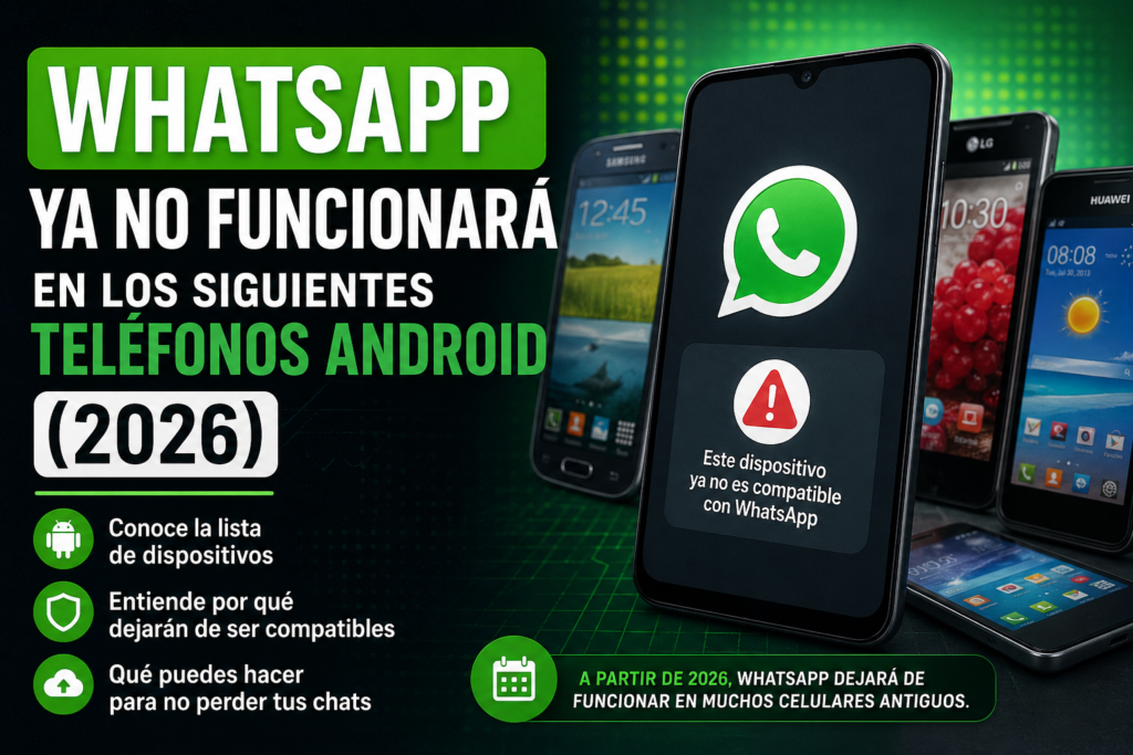 WhatsApp Android dejará de funcionar en estos teléfonos 