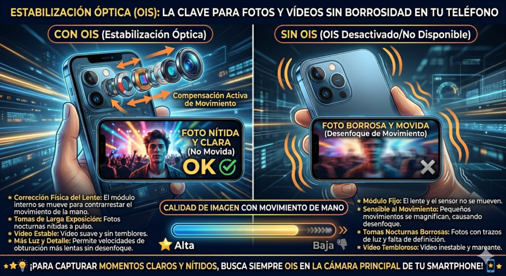 Estabilización Óptica (OIS)